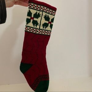Lands End 100% Wool Holiday NWT Stocking.